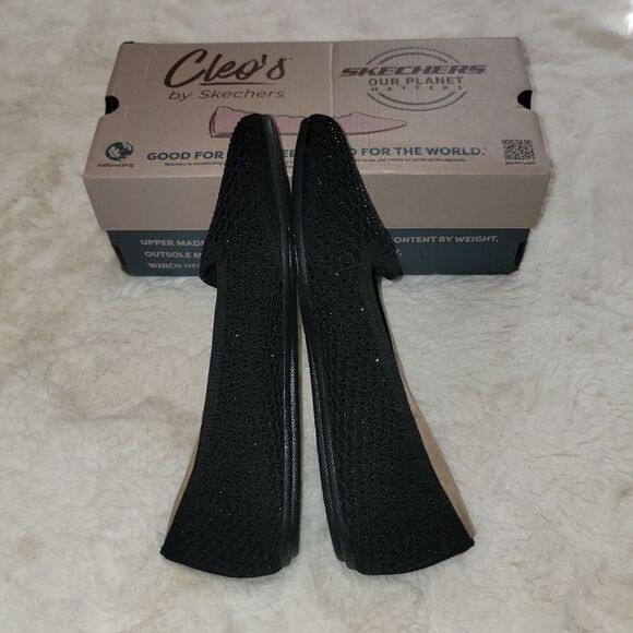 Skechers Cleo 2.0 Someday Flats Recycled Vegan Sparkle Knit Ballerina SlipOn 9.5 - Picture 10 of 15
